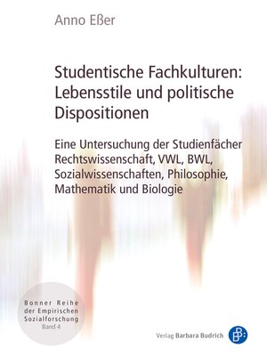 cover image of Studentische Fachkulturen